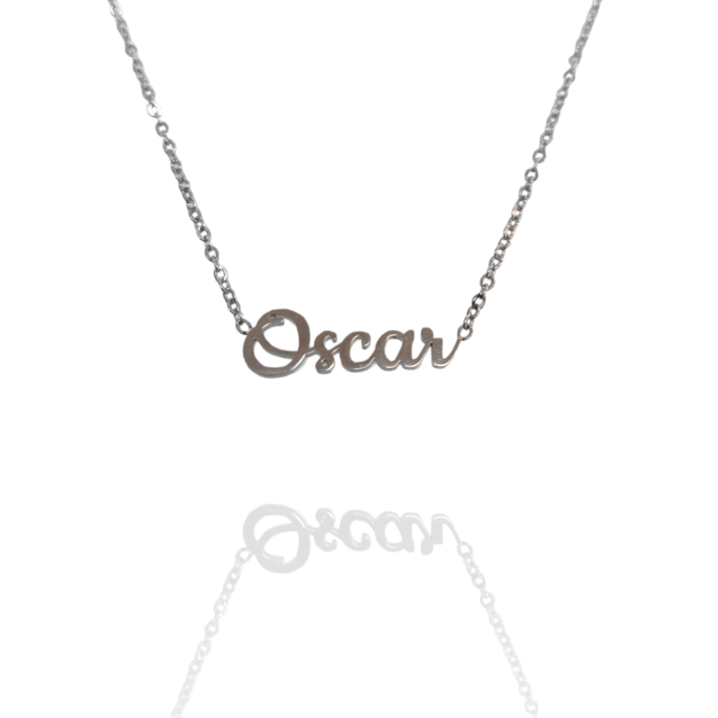 Collar con nombre de Oscar en Acero Hipoalergénico 316l