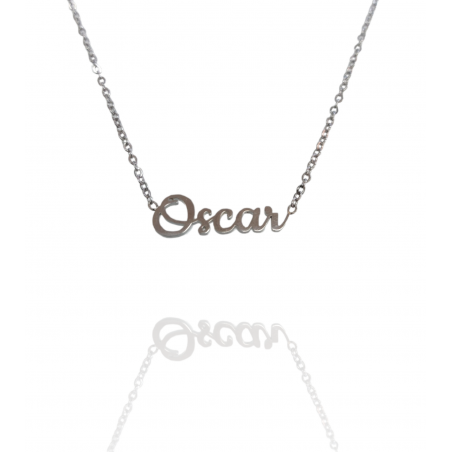 Collar con nombre de Oscar en Acero Hipoalergénico 316l