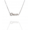 Collar con nombre de Oscar en Acero Hipoalergénico 316l