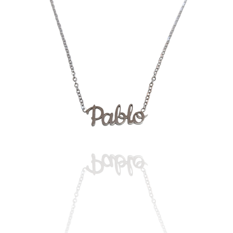 Collar con nombre de Pablo en Acero Hipoalergénico 316l