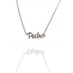 Collar con nombre de Pedro en Acero Hipoalergénico 316l
