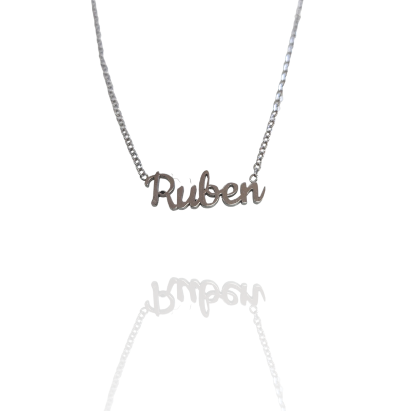 Collar con nombre de Rubén en Acero Hipoalergénico 316l