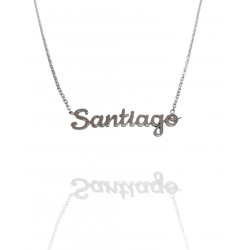 Collar con nombre de Santiago en Acero Hipoalergénico 316l