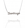 Collar con nombre de Santiago en Acero Hipoalergénico 316l