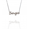 Collar con nombre de Sergio en Acero Hipoalergénico 316l