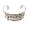 Brazalete Personalizado para Seño con mensaje en Plata de Ley 925mls