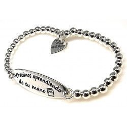 Pulsera para Seño con Mensaje en Plata de Ley 925mls