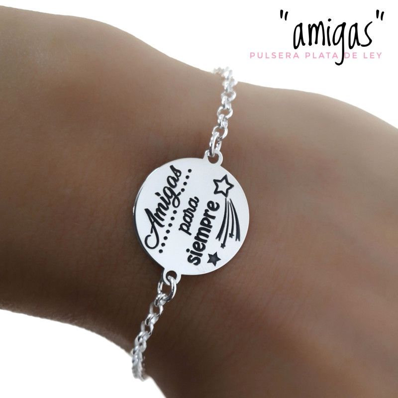 Pulsera Amigas para Siempre en Plata de Ley 925