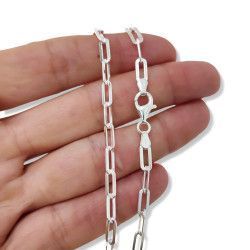 Cadena 50cm Forzada Alargada en Plata de Ley 925mls