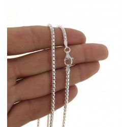 Cadena 50cm Veneciana Redonda en Plata de Ley 925mls