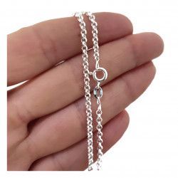 Cadena 60cm Rolo en Plata de Ley 925mls