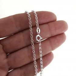 Cadena 60cm Rolo en Plata de Ley 925mls