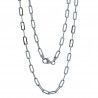 Cadena 60cm Forzada Alargada en Plata de Ley 925mls