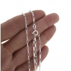 Cadena 60cm Forzada Alargada en Plata de Ley 925mls