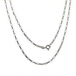 Cadena 60cm Forzada Alargada en Plata de Ley 925mls