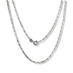 Cadena 60cm Forzada Alargada en Plata de Ley 925mls