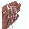 Cadena 60cm Forzada Alargada en Plata de Ley 925mls