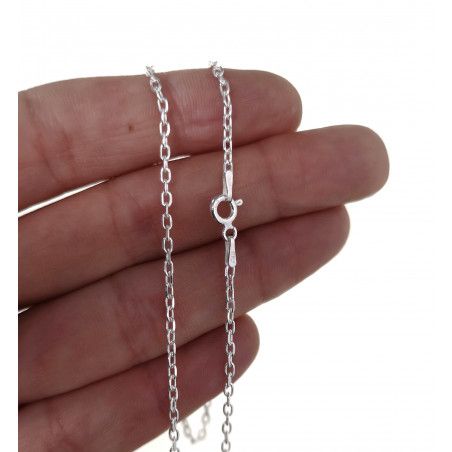 Cadena 40cm Forzada en Plata de Ley 925mls