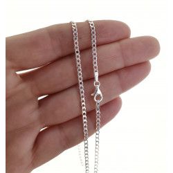Cadena 40cm Barbada en Plata de Ley 925mls
