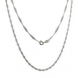 Cadena 40cm Singapur en Plata de Ley 925mls