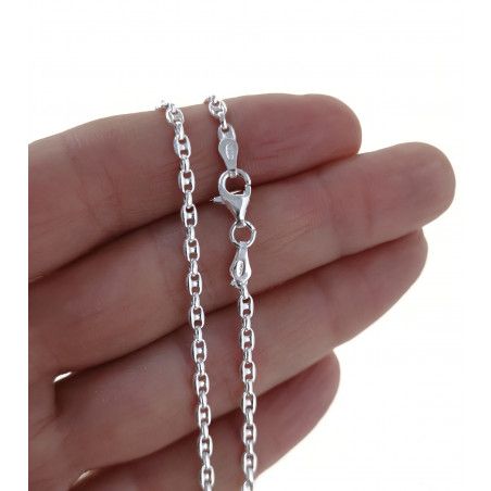 Cadena 45cm Calabrote en Plata de Ley 925mls