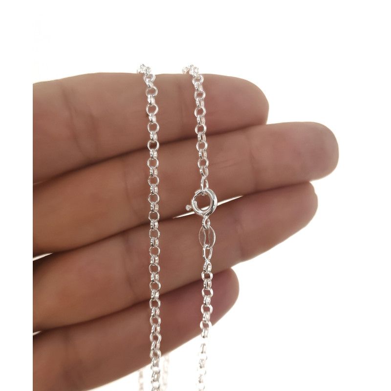 Cadena 45cm Rolo en Plata de Ley 925mls