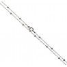 Cadena 45cm Forzada Combinada de Bolitas en Plata de Ley 925mls