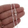 Cadena 45cm Singapur en Plata de Ley 925mls