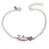 Pulsera de Tita con Corazón en Plata de Ley 925mls