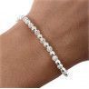 Pulsera de Bolas Lisas y Caladas de 4mm en Plata de Ley 925mls