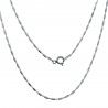 Cadena 40cm Forzada Combinada con Tramos en Plata de Ley 925mls
