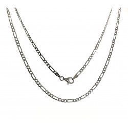 Cadena 50cm Alternada 3+1 en Plata de Ley 925mls