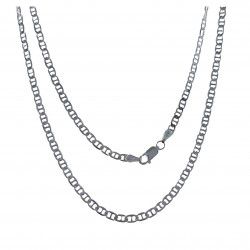 Cadena 50cm Marina Martilleada de Cuadrados en Plata de Ley 925mls