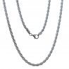 Cadena 50cm Cordón en Plata de Ley 925mls