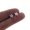 Pendiente de Estrella con Circonita Engarzada en Plata de Ley 925mls