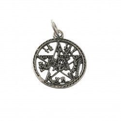 Colgante Medalla Tetragramatón en Plata de Ley 925mls