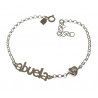Pulsera de Abuela con Circonita en Corazón en Plata de Ley 925mls