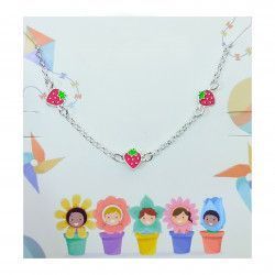 Pulsera Infantil de Fresas en Plata de Ley 925mls