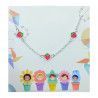 Pulsera Infantil de Fresas en Plata de Ley 925mls