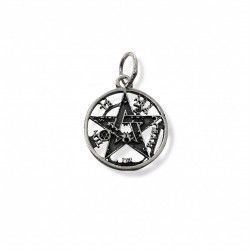 Colgante Medalla Tetragramatón Pequeño en Plata de Ley 925mls