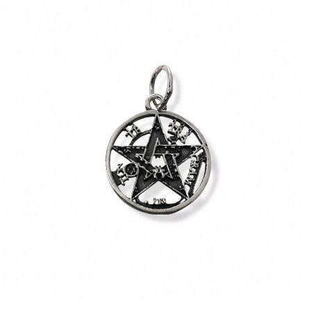 Colgante Medalla Tetragramatón Pequeño en Plata de Ley 925mls