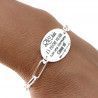 Pulsera de Hermana con Mensaje en Plata de Ley 925mls