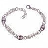 Pulsera Calabrote Triple en Plata de Ley 925mls