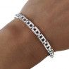 Pulsera Unisex Eslabones Ancla Cuadrada en Plata de Ley 925mls