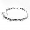 Pulsera Unisex Eslabones Ancla Cuadrada en Plata de Ley 925mls
