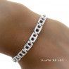 Pulsera Unisex Eslabones Ancla Cuadrada en Plata de Ley 925mls