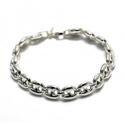 Pulsera Calabrote Mediano en Plata de Ley 925mls