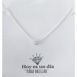 Gargantilla de Punto de Luz Circonita en Plata de Ley 925mls