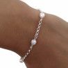 Pulsera Infantil de Perlas Comunión en Plata de Ley 925mls