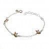 Pulsera Infantil de Unicornios en Plata de Ley 925mls